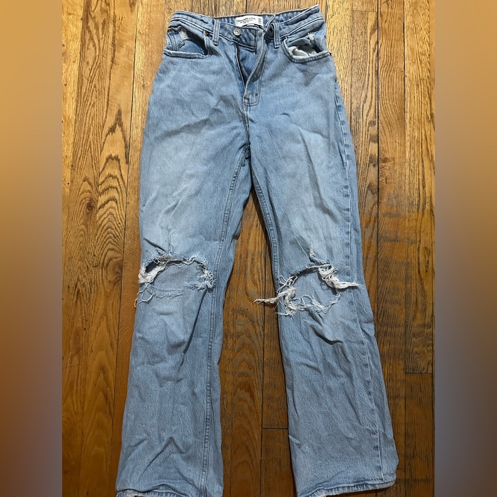 abercrombie and fitch high-rised boot cut jeans